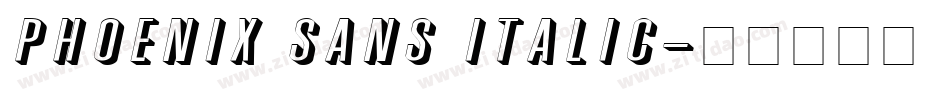 Phoenix Sans Italic字体转换